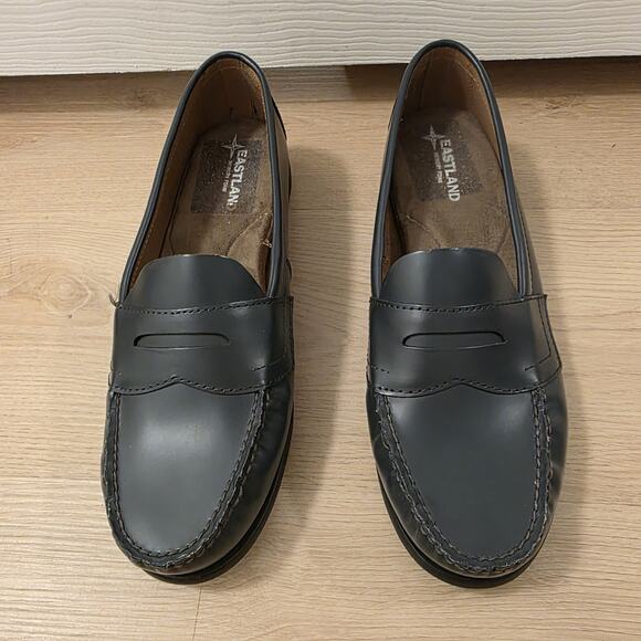 Eastland Grey Leather Memory Foam Classic Preppy Penny Loafers Size 11M - Picture 3 of 8